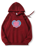 Pink Heart Love My World Hoodie for Valentine's Day