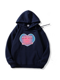 Pink Heart Love My World Hoodie for Valentine's Day