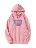 Pink Heart Love My World Hoodie for Valentine's Day