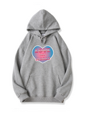 Pink Heart Love My World Hoodie for Valentine's Day