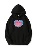 Pink Heart Love My World Hoodie for Valentine's Day