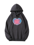 Pink Heart Love My World Hoodie for Valentine's Day