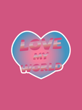 Pink Heart Love My World Hoodie for Valentine's Day