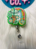 Lucky Iced Coffee and Rainbows Badge Reel