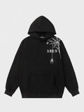 Men's Spider Web Graphic Kangaroo Pocket Hoodie