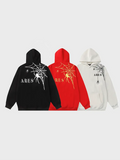 Men's Spider Web Graphic Kangaroo Pocket Hoodie