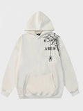 Men's Spider Web Graphic Kangaroo Pocket Hoodie