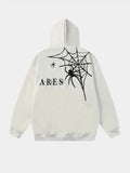 Men's Spider Web Graphic Kangaroo Pocket Hoodie