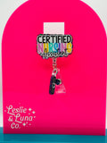 Certified Nursing Assistant Bright with Charm Badge Reel