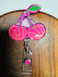 Pink Concha Cherry Badge Reel