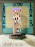 Reading in Peace Skeleton Tall Clear 20oz Cup