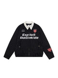 Striped Patchwork Baseball Jacket for Women Emma Bridess