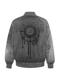 High Street Letter Print Flight Jackets for Men