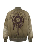 High Street Letter Print Flight Jackets for Men