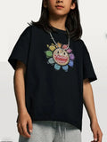 Kids Sunflower Cartoon T-shirt