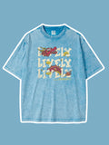 Kids Lively Vintage Letter Print T-Shirt