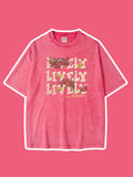 Kids Lively Vintage Letter Print T-Shirt