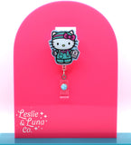 Kitty Nurse Scrubs Badge Reel