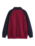 Half-zip Polo Sweatshirt with Rotator Sleeves