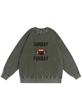 230g NFL Footaball Wash Old Cotton Sweatshirt