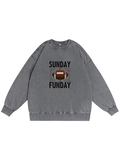 230g NFL Footaball Wash Old Cotton Sweatshirt