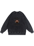 230g NFL Footaball Wash Old Cotton Sweatshirt