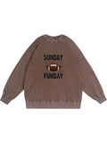 230g NFL Footaball Wash Old Cotton Sweatshirt