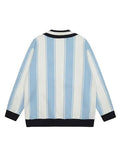 Focus Vertical Striped Sweater Man Sweatshirt