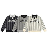 Sparkel Stripped Polo Sweatshirt Men