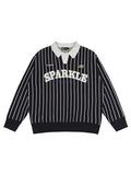 Sparkel Stripped Polo Sweatshirt Men