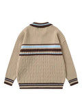 Men's Casual Colorblock Striped Sweater