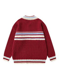 Men's Casual Colorblock Striped Sweater