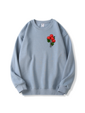 Red Rose Printed Cotton Sweatshirt for Valentine's Day