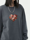 300g Valentine's Day Heart Love Cotton Sweatshirt