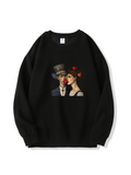 300g Oil Painting Love Printed Cotton Sweatshirt