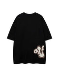 Street Life Men Cartoon Letter Graphic Tee