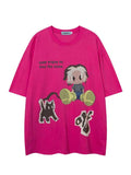 Street Life Men Cartoon Letter Graphic Tee - Emma Bridess