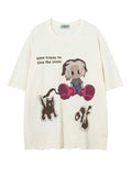 Street Life Men Cartoon Letter Graphic Tee - Emma Bridess