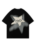 Men's Star Washed Vintage Letter Graphic Tee - Emma Bridess