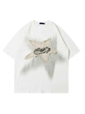 Men's Star Washed Vintage Letter Graphic Tee - Emma Bridess