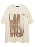 Y2K Washed Vintage Letter Graphic T-shirt - Emma Bridess