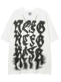 Fun Blurry Letter Tees With Necklace