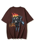 Travis Scott Flame Devil Printed Tees