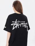 Gothic Letter Printed T-Shirt