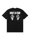 Skeleton Finger Print Loose T-shirt