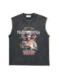 Kanye Skull Graphic Sleeveless Tee