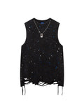 Sequin Ripped Vest Tees