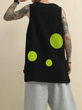 Letter Dot Sleeveless Shirt