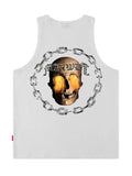 Hip Hop Cotton Skeleton Printed Sleeveless T-shirt