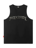 Hip Hop Cotton Skeleton Printed Sleeveless T-shirt